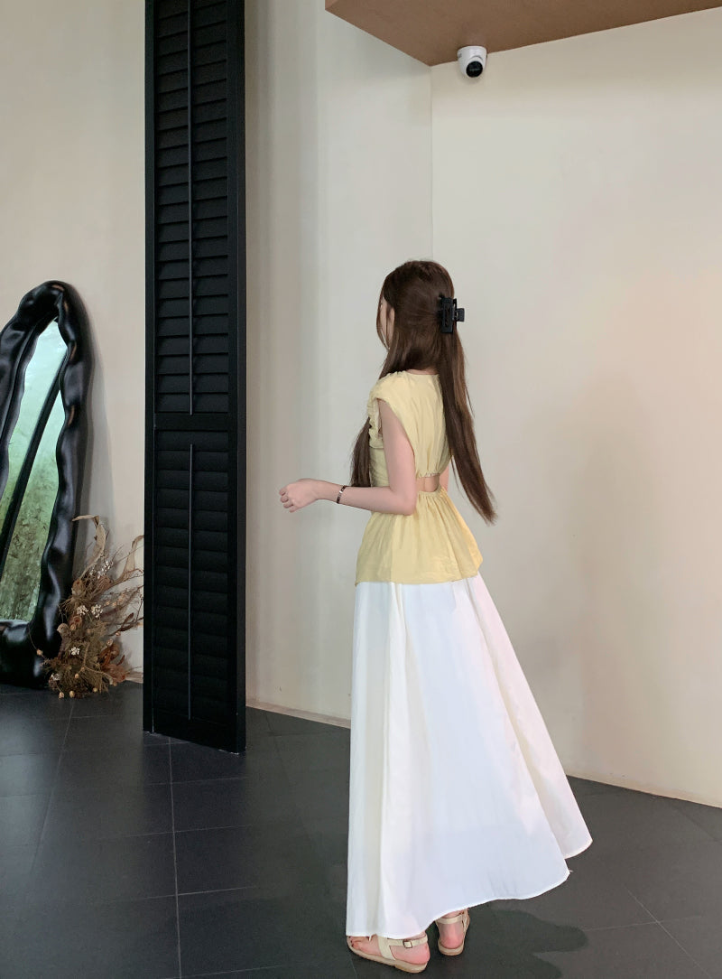 【tops】透かし彫りギャザーブラウスG22053