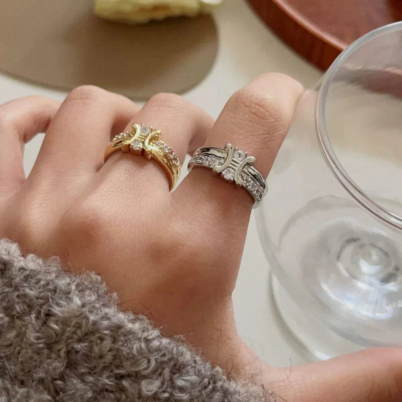 【小物】2点セット指輪アクセサリーF8410