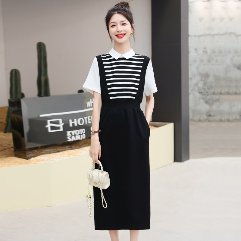 【dress】POLOネックカジュアルワンピースG21733