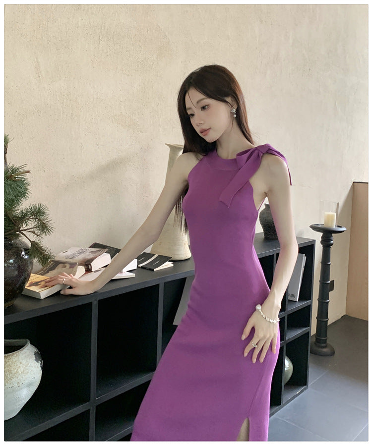 【dress】ノースリーブニットワンピースG22119