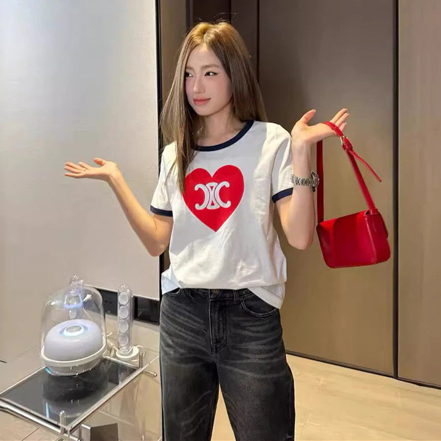 【tops】2色半袖TシャツF7579