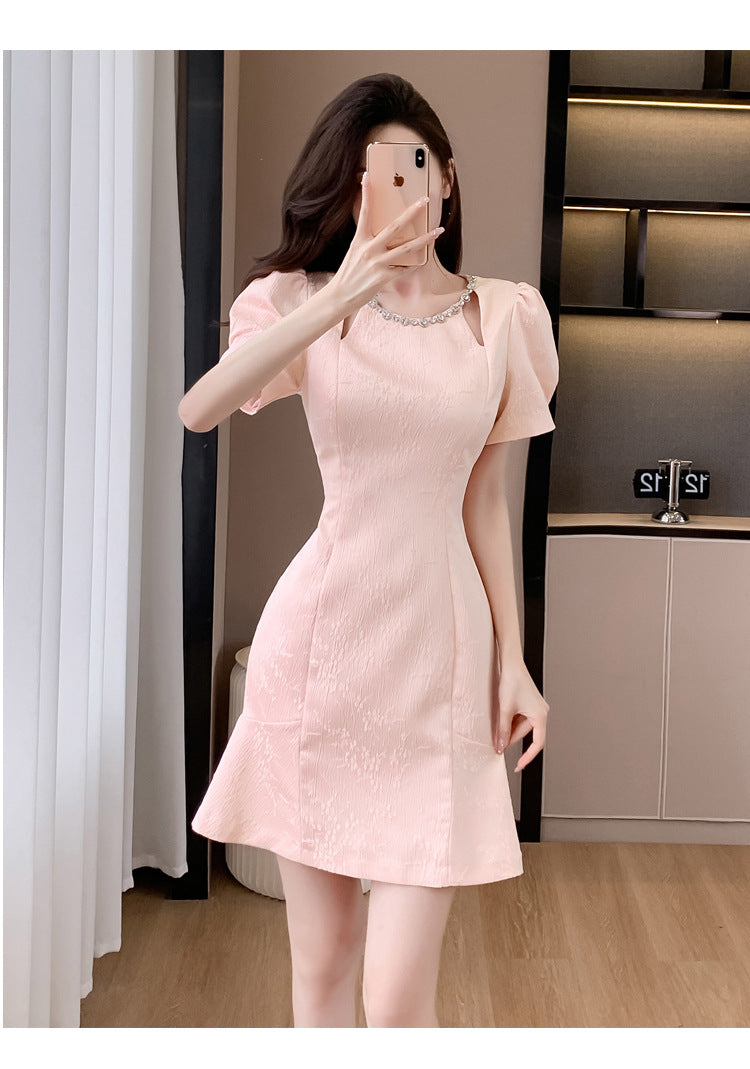 【dress】透かし彫りフリルデートワンピースG22114