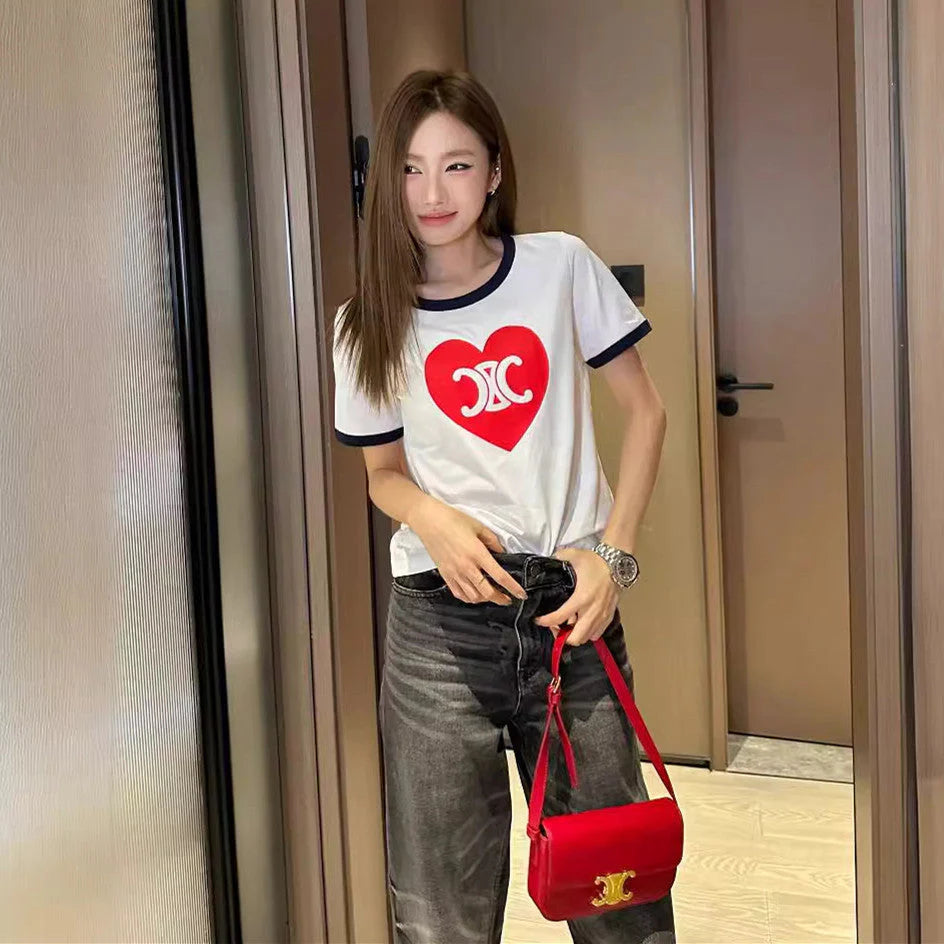 【tops】2色半袖TシャツF7579