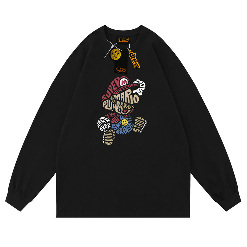 【カップルルック】キャラクター長袖ペアルックパーカーF8221