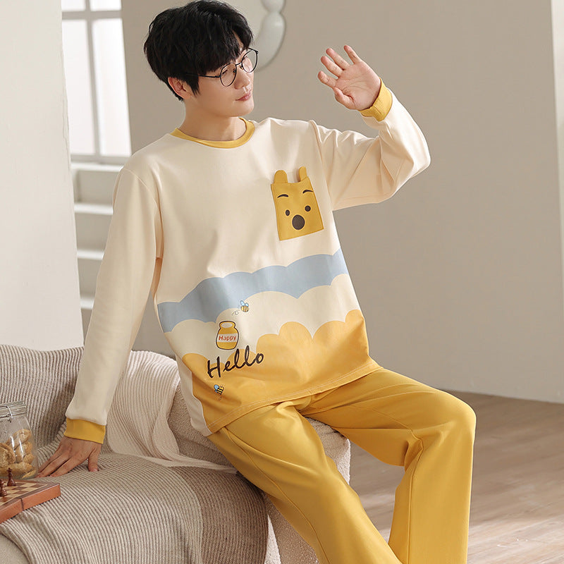 【ホーム・生活】カップルパジャマ上下セットルームウェアF8425