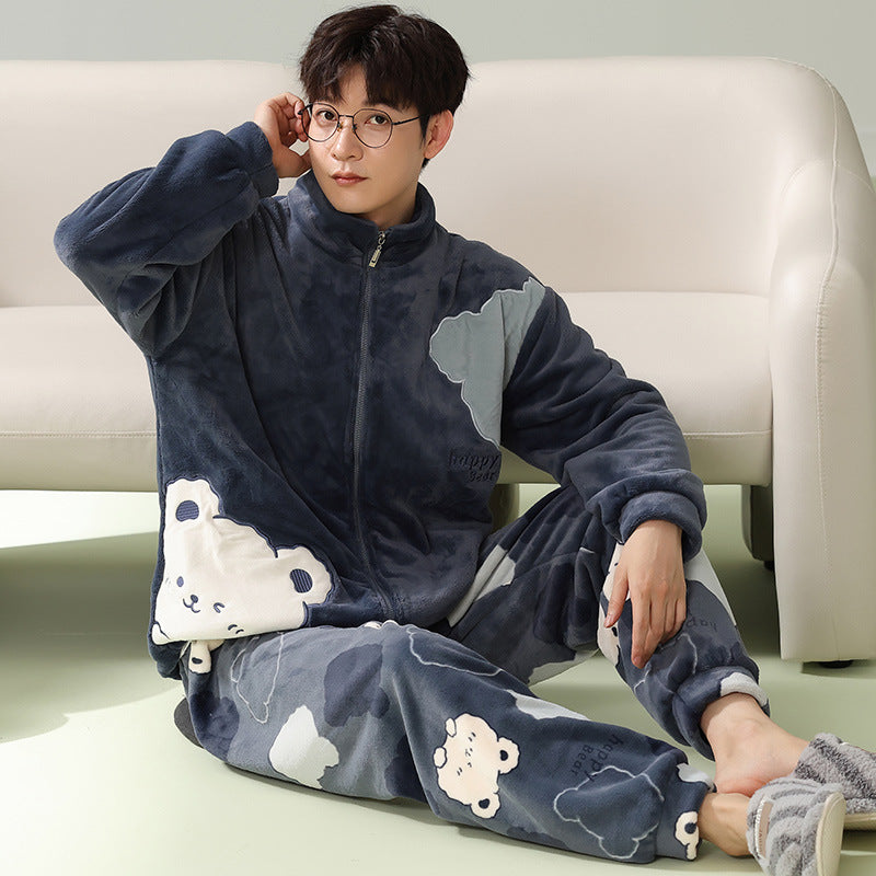 【ホーム・生活】カップルパジャマ上下セットルームウェアF8426