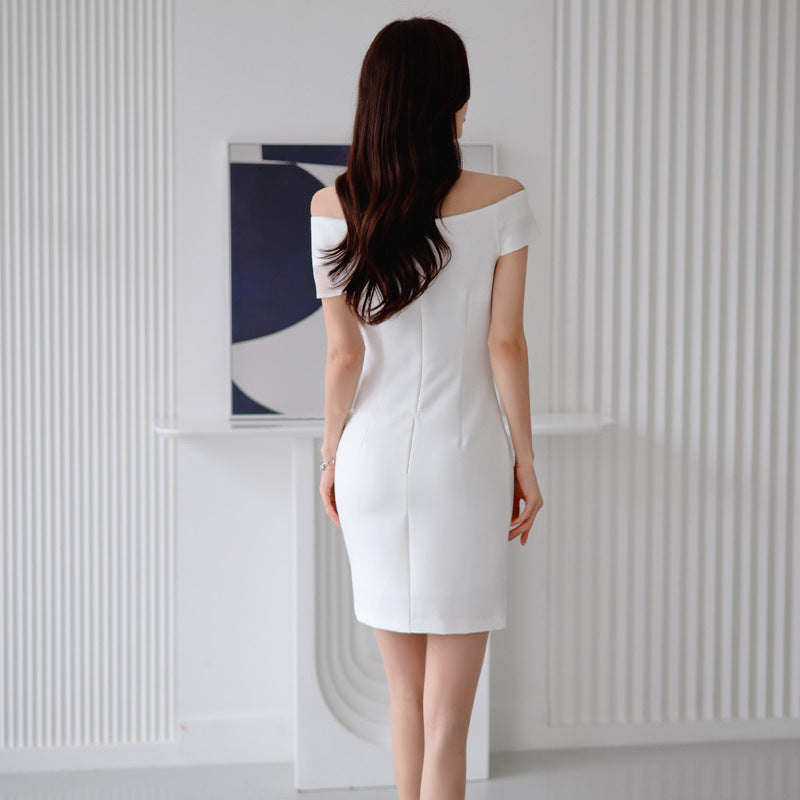 【dress】オフショルダーリボンデートワンピースG21671