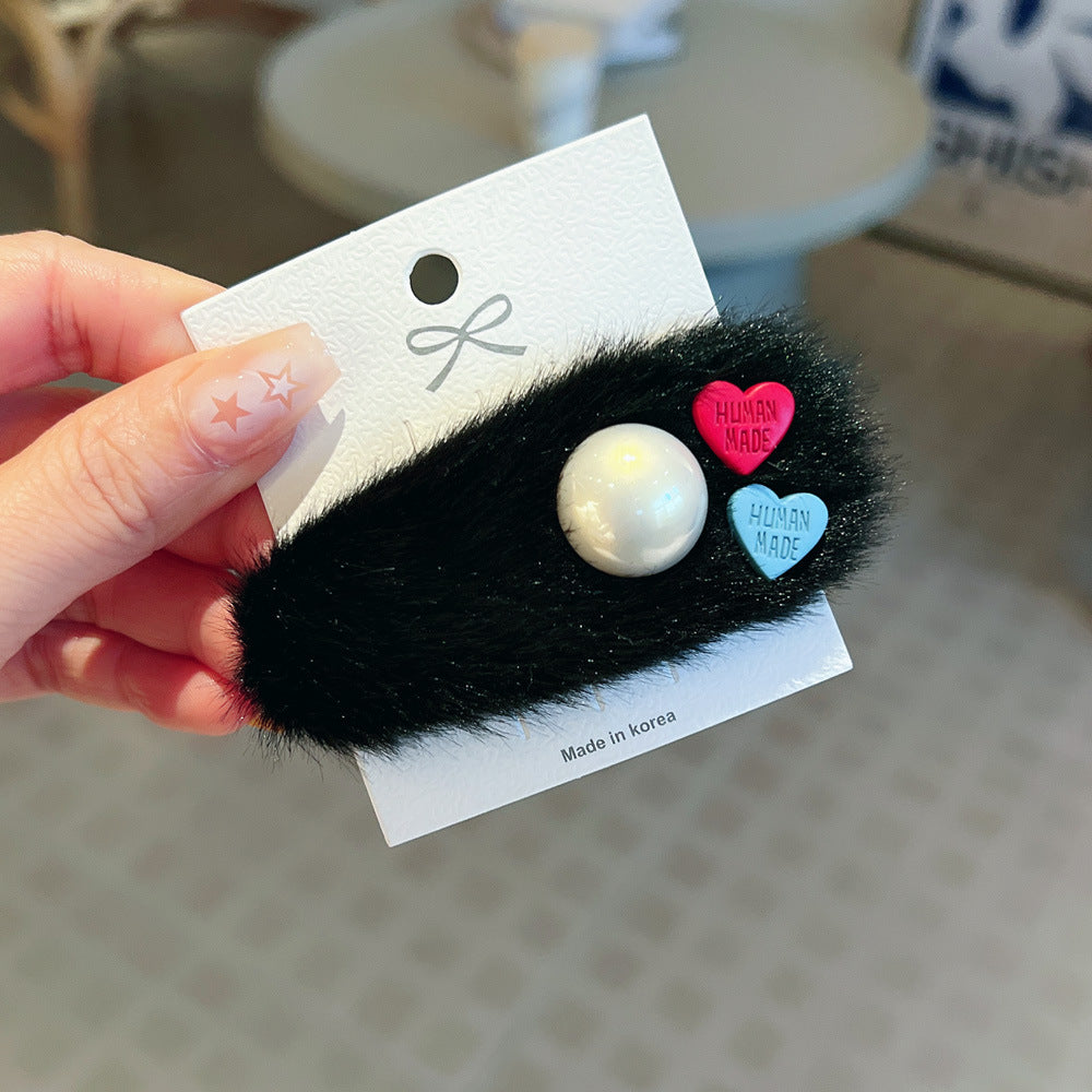 【小物】ふわふわヘアクリップアクセサリーF8446