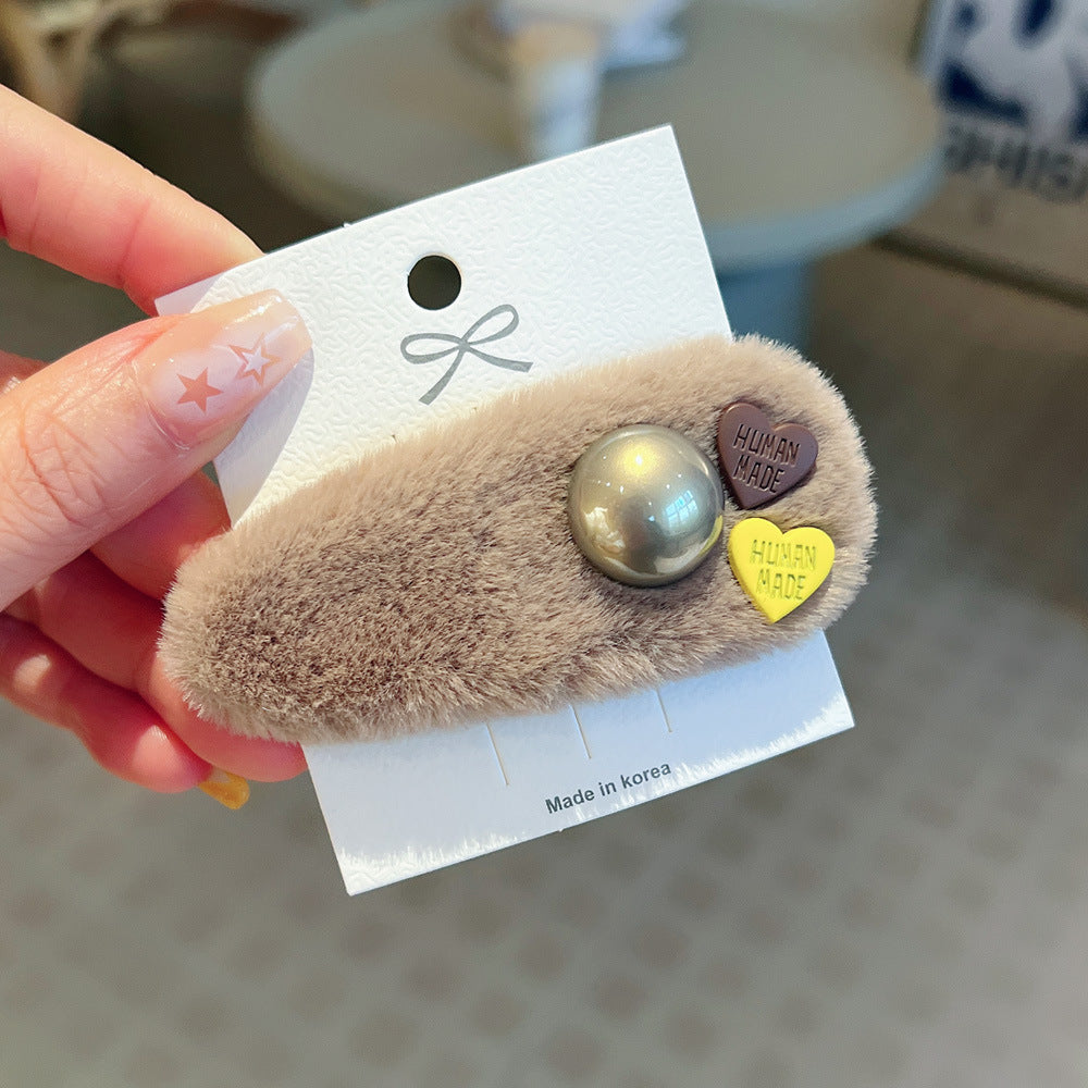 【小物】ふわふわヘアクリップアクセサリーF8446