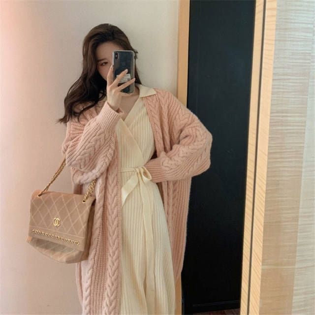 【outer】ゆったりニットカーディガンF8335