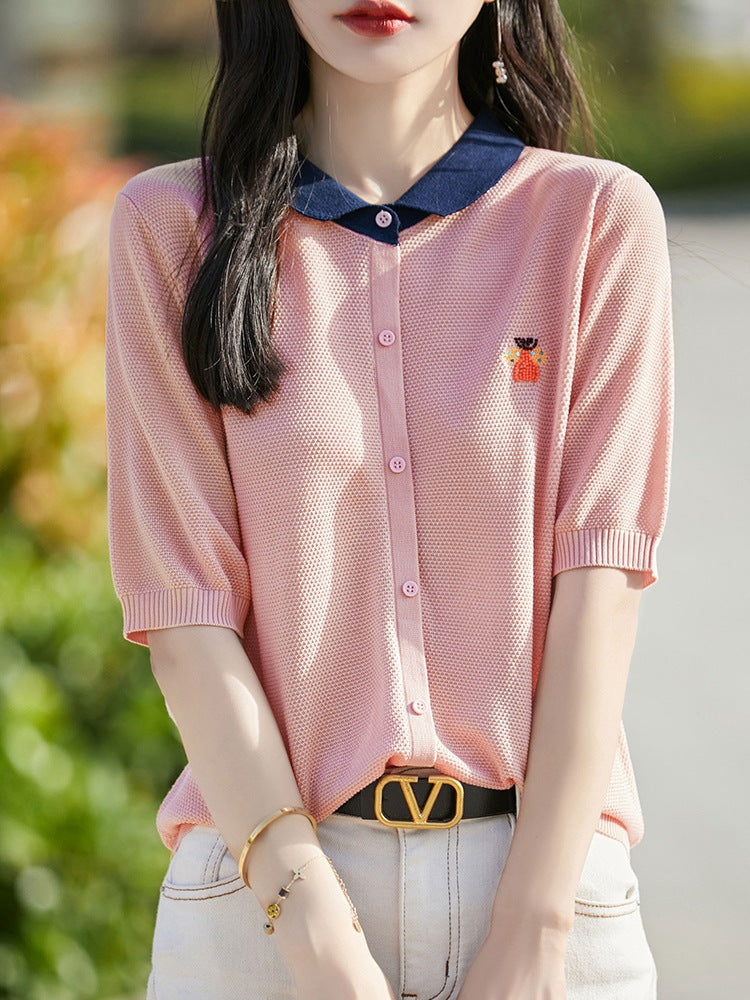 【tops】ニットTシャツG21942