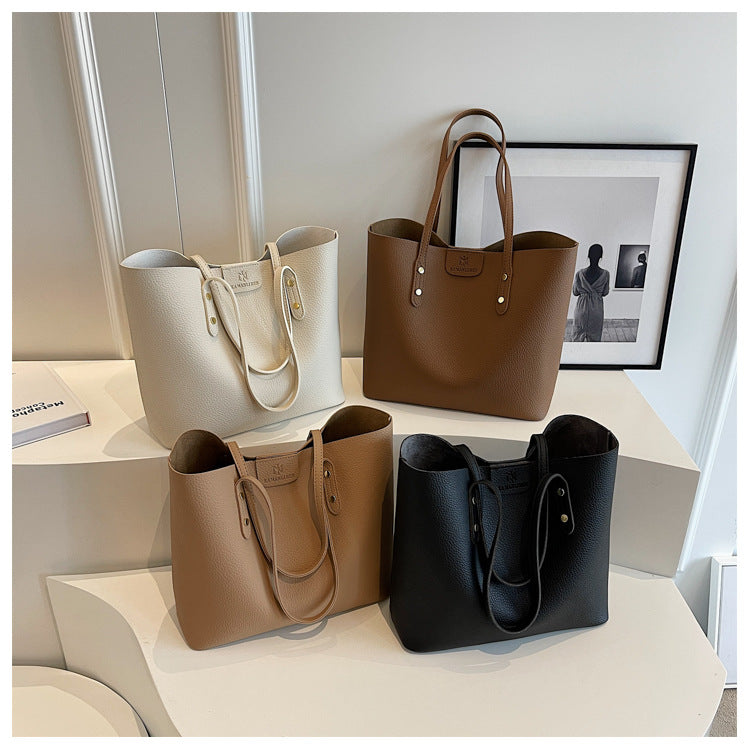 【小物】4色大容量ショルダーバッグF8174