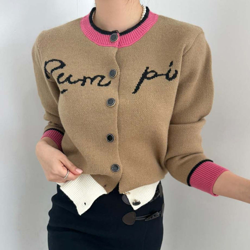 【outer】ラウンドネックニットカーディガンG24484