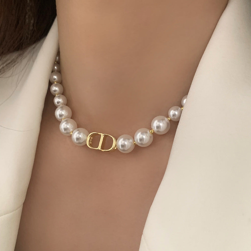 【小物】パールピアス+ネックレスジュエリーセットF8072