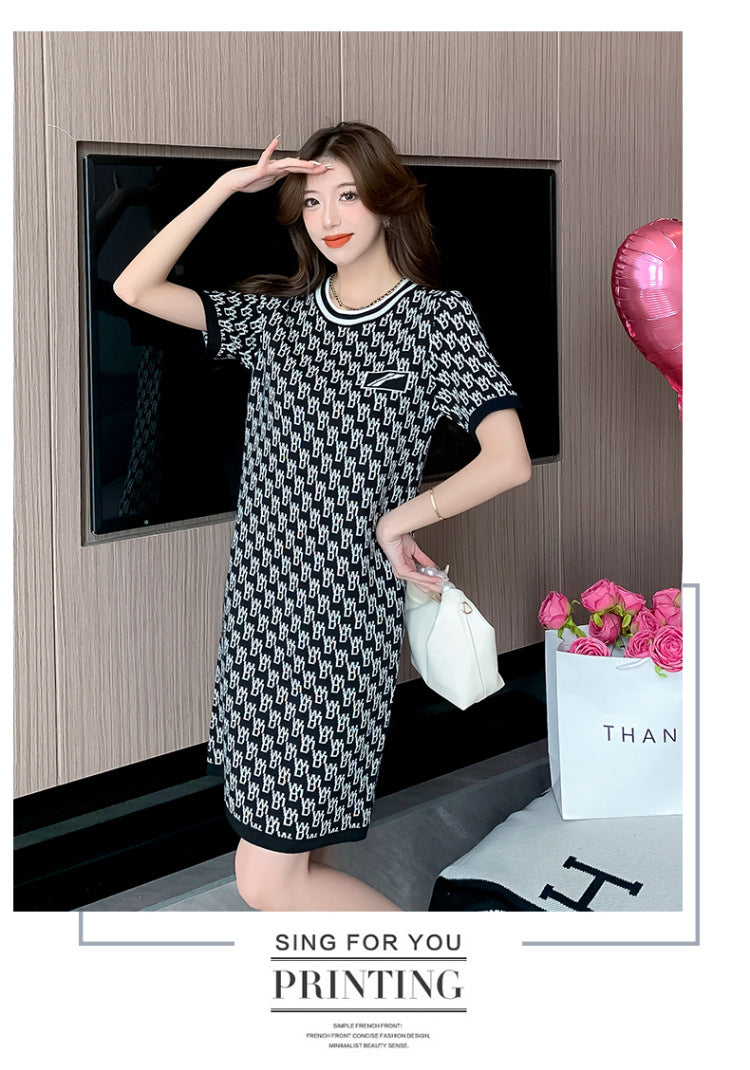 【dress】ツイードニットワンピースG21663