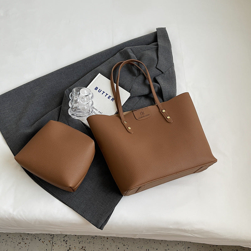 【小物】4色大容量ショルダーバッグF8174