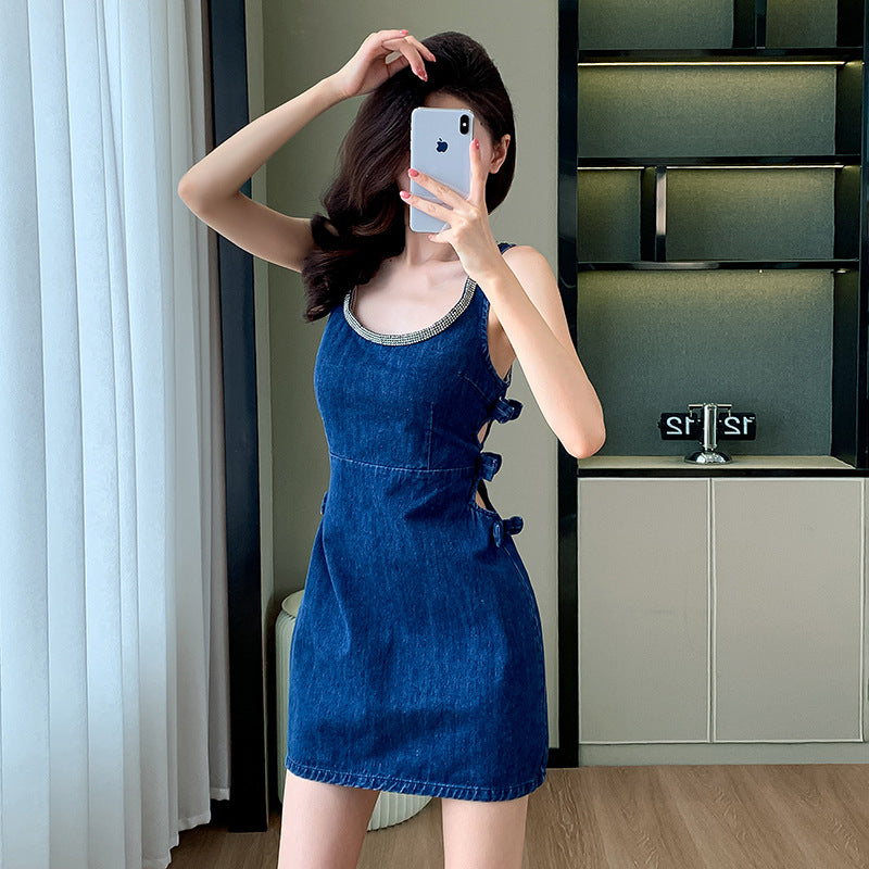 【dress】ノースリーブデニムデートワンピースG21970