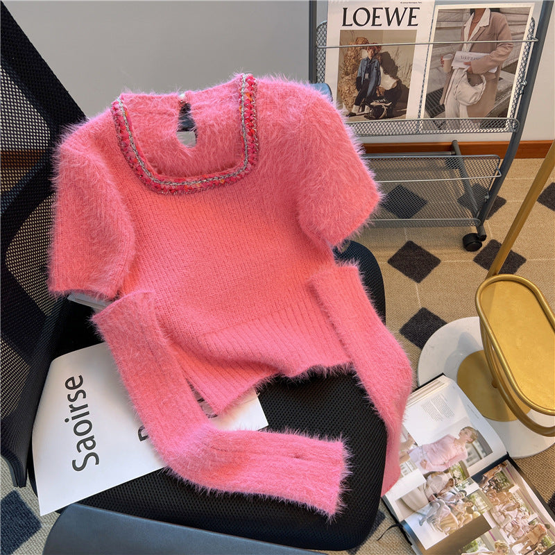 【tops】デタッチドスリーブニットセーターG23488