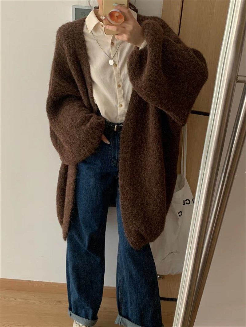 【outer】4色ニットカーディガンF8365