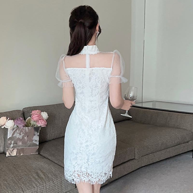 【dress】レース切替デートワンピースG21674