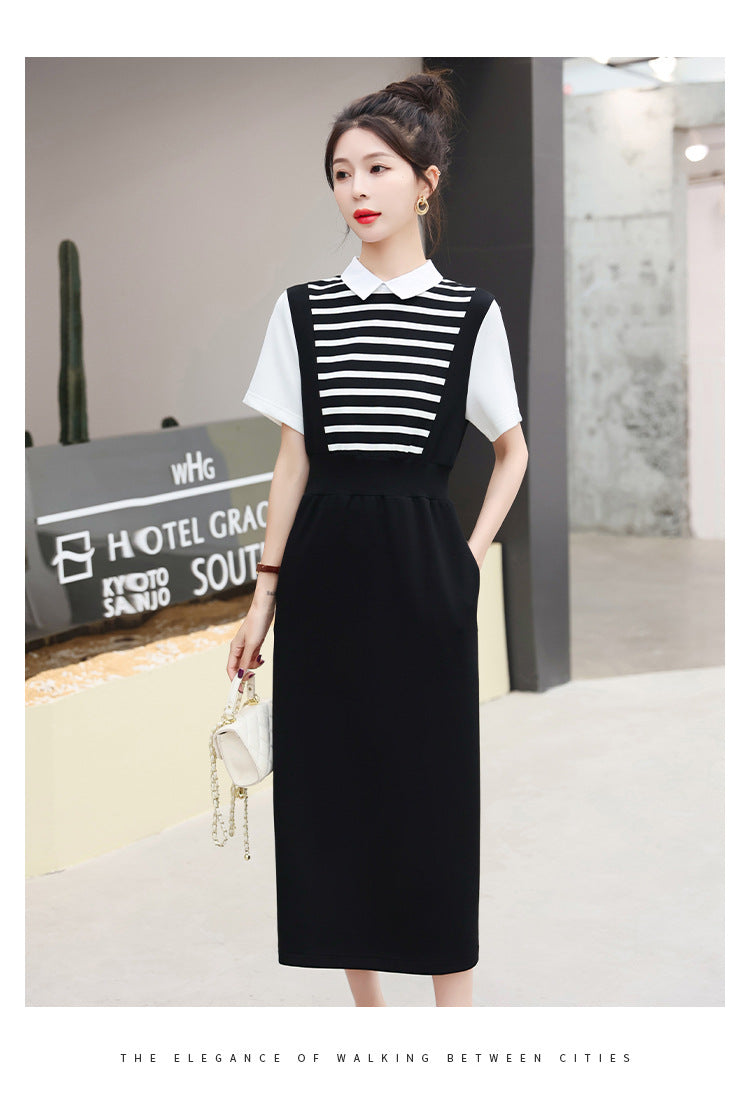 【dress】POLOネックカジュアルワンピースG21733