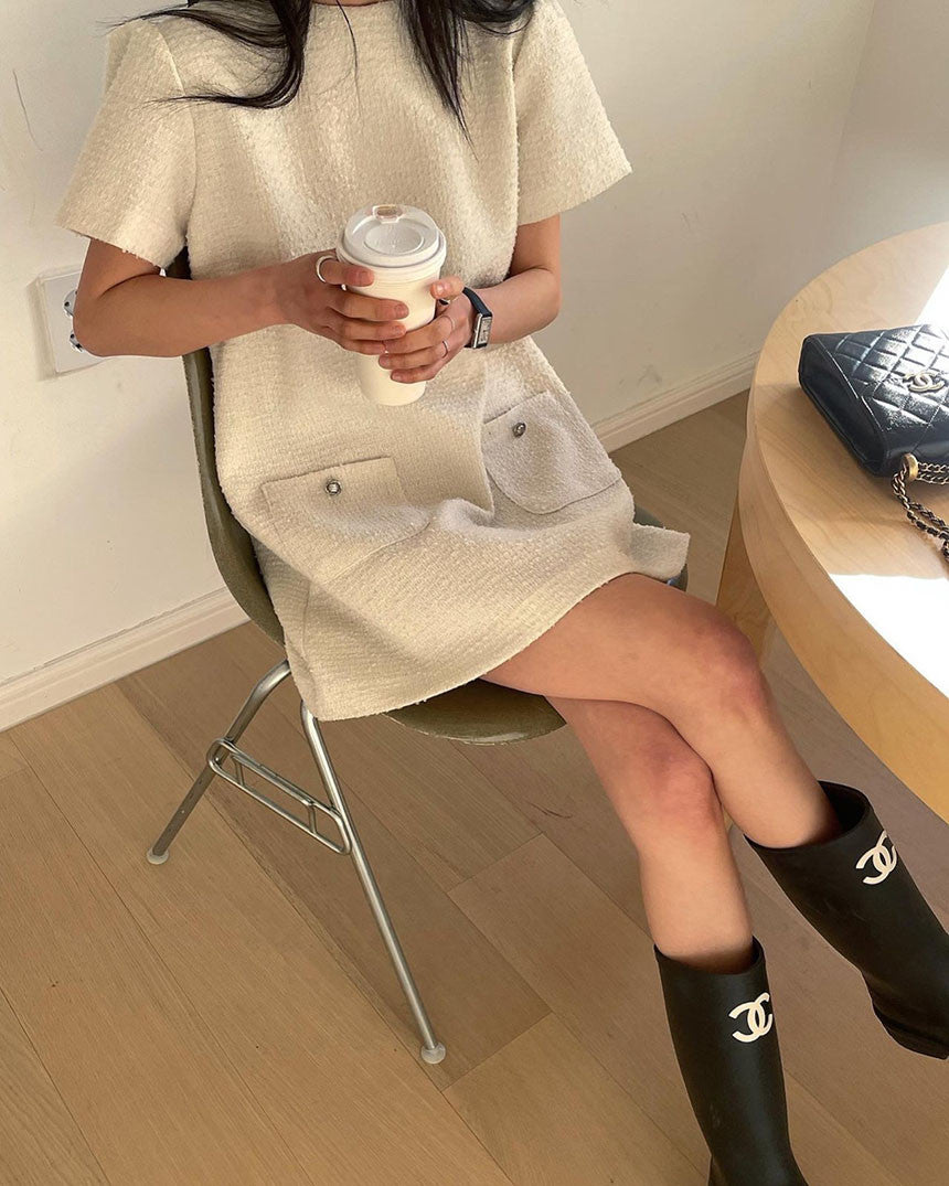 【dress】長袖ギャザーシャツワンピースF7907