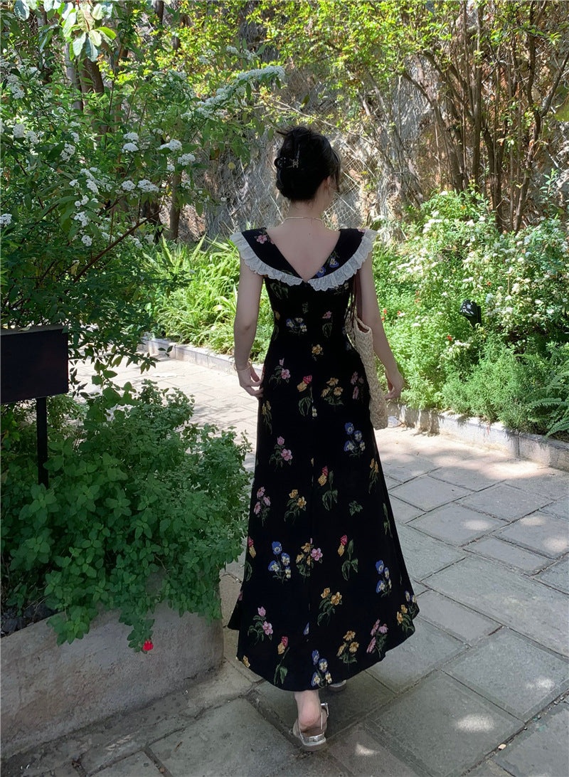 【dress】ドールカラー花柄ワンピースG21737