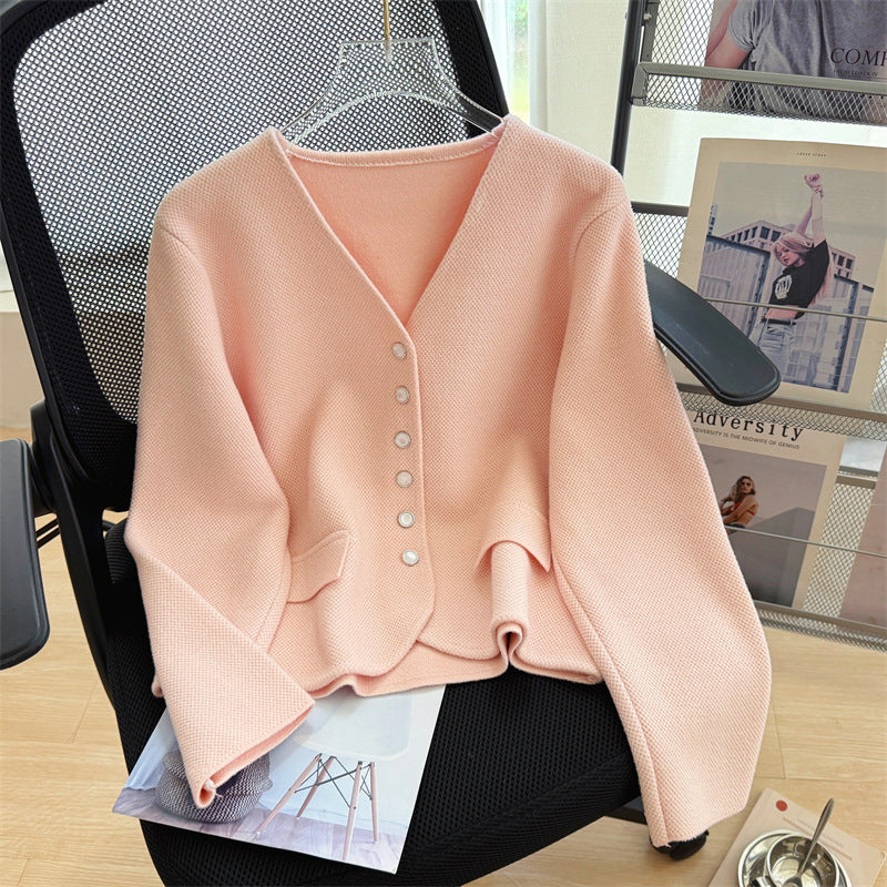 【outer】VネックニットカーディガンG23241