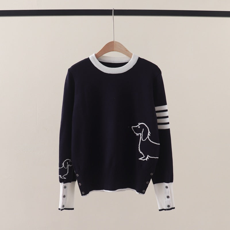 【tops】ラウンドネックニットセーターG23548