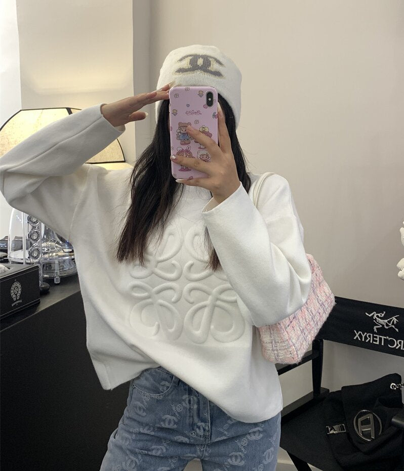 【tops】長袖ニットセーターF7932