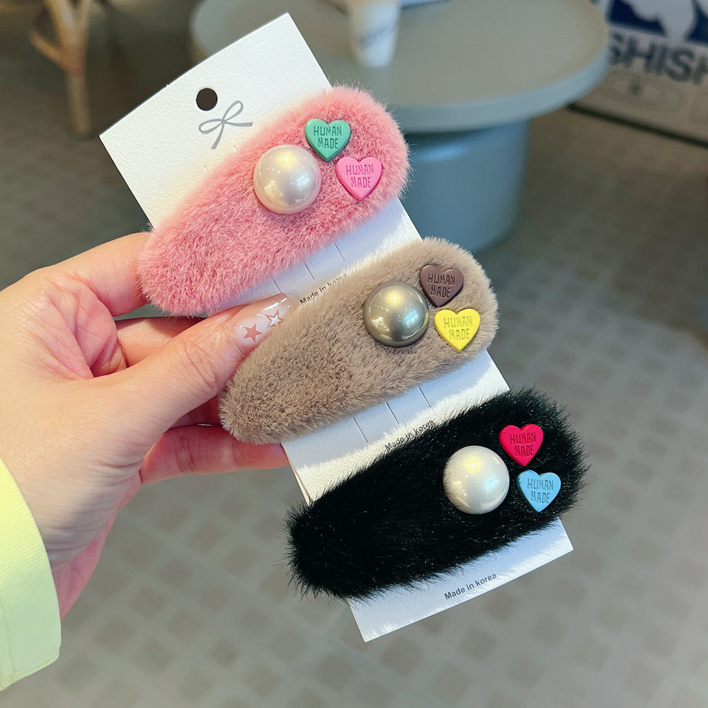 【小物】ふわふわヘアクリップアクセサリーF8446