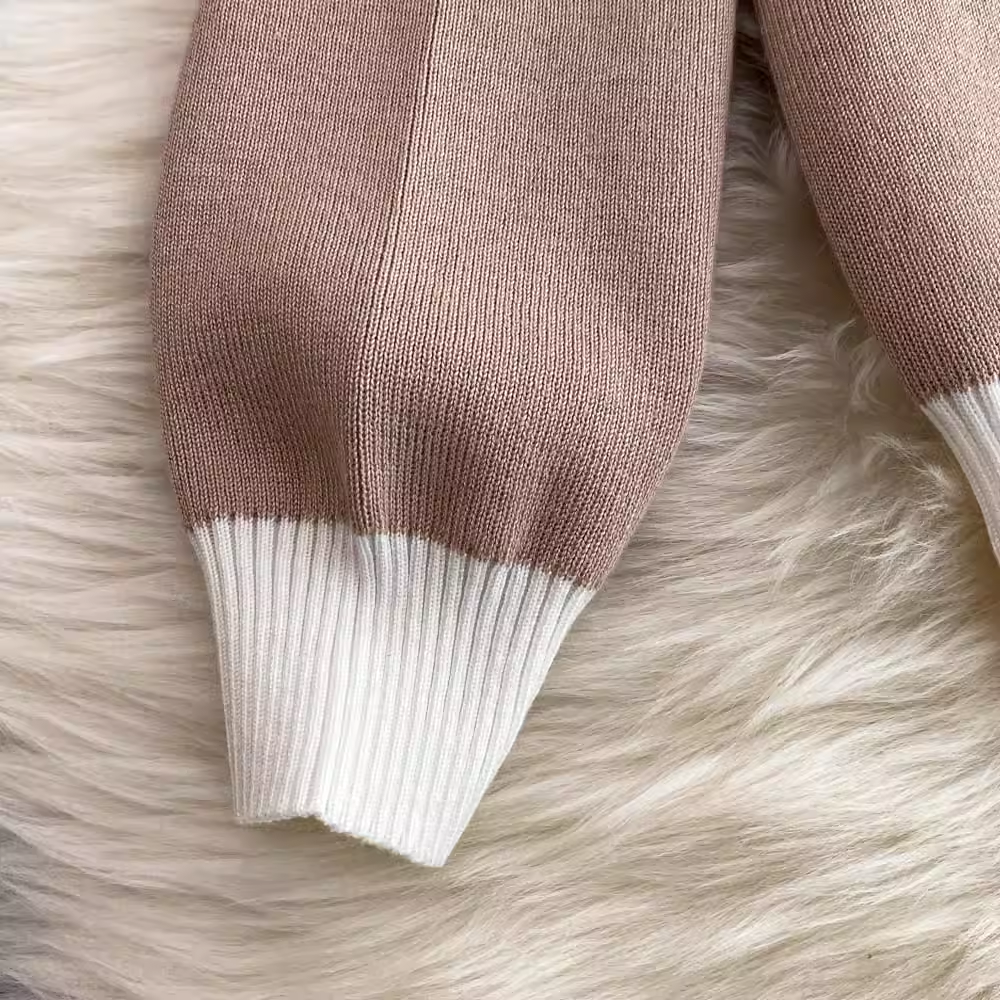 【set】ジップアップニット&ワイドパンツ  K0132