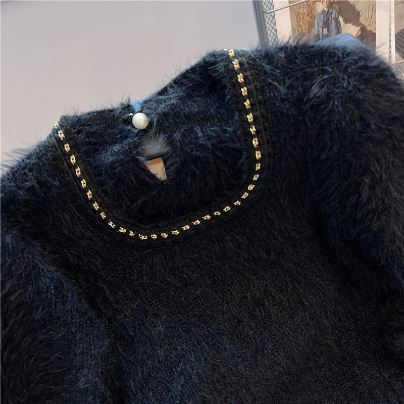 【tops】デタッチドスリーブニットセーターG23488