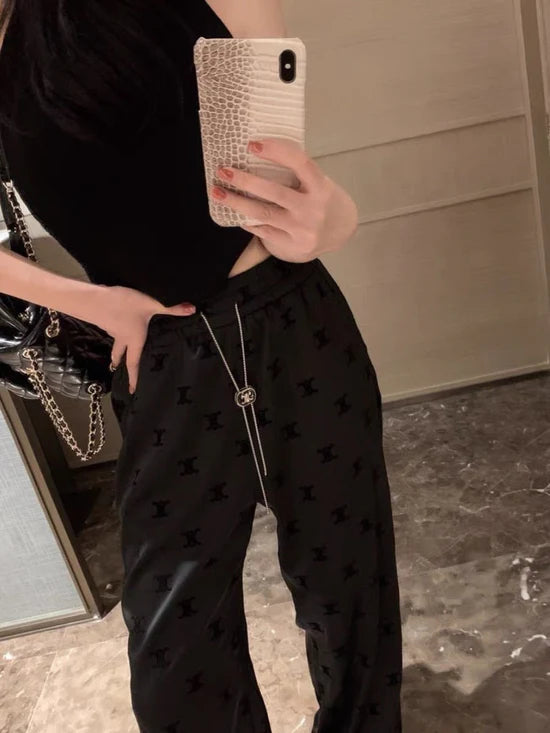 【bottoms】英字柄ガウチョパンツF7564