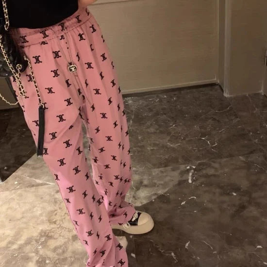 【bottoms】英字柄ガウチョパンツF7564