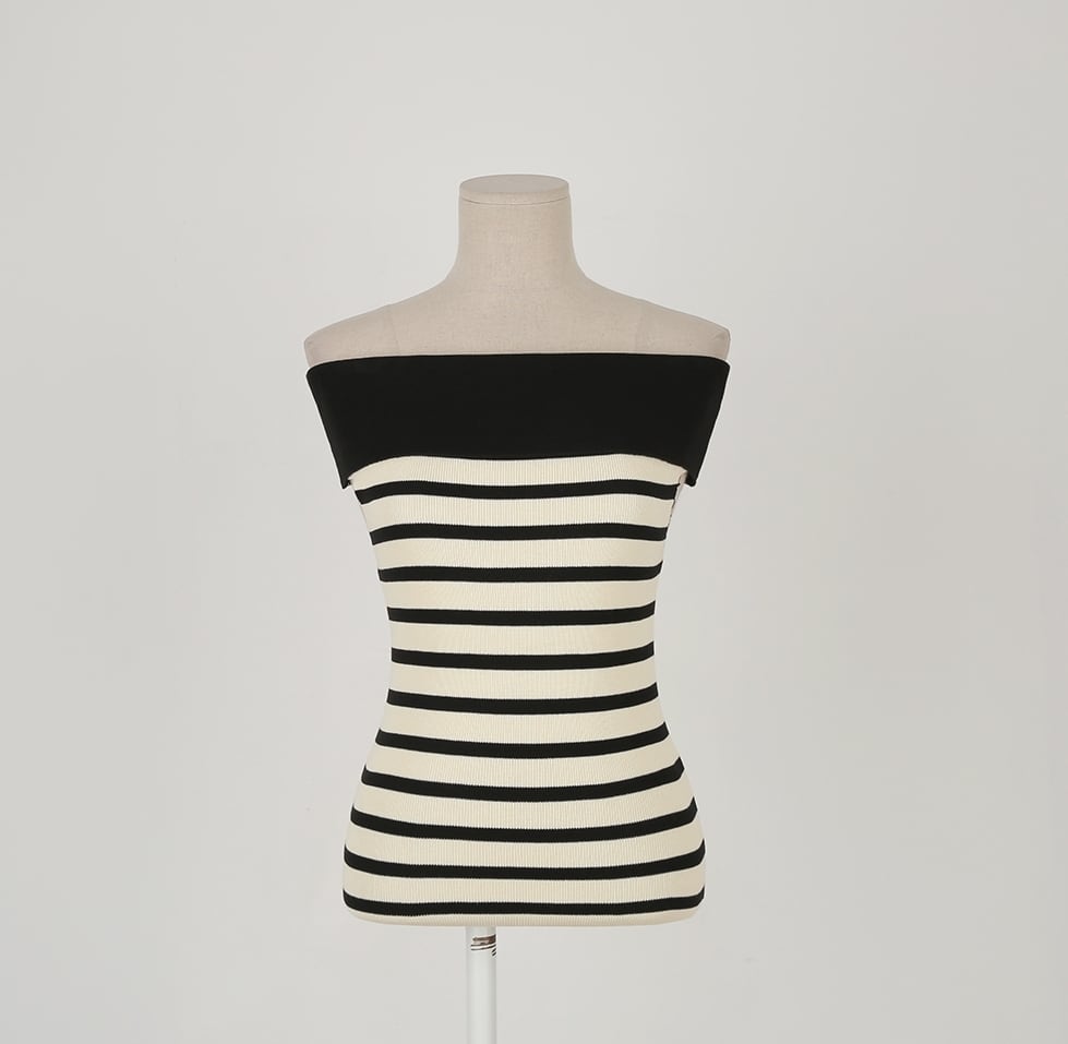【tops】ボートネックニットトップス　M23893