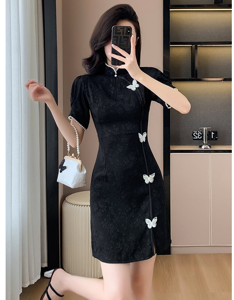 【dress】体型カバーリボンワンピース G21101