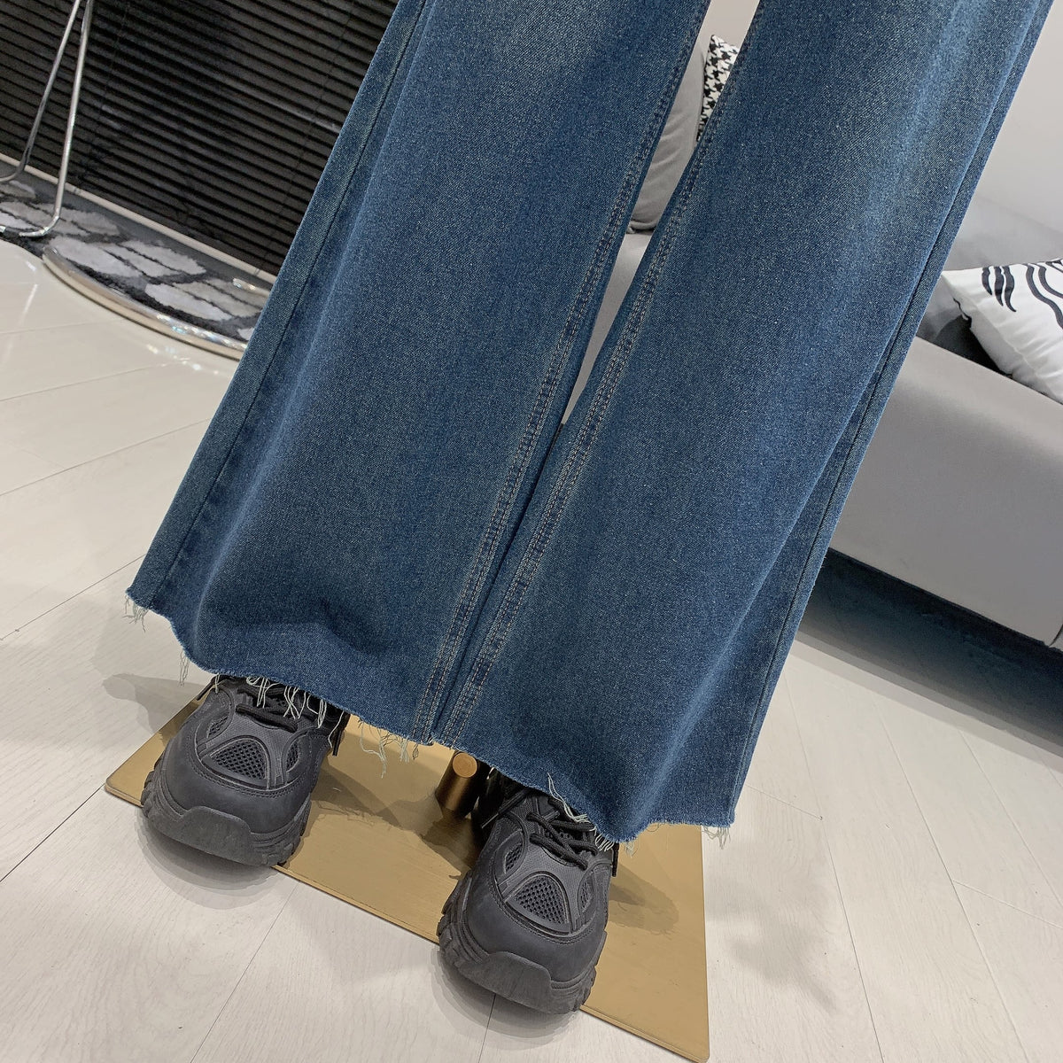 【set】Vネックベスト×デニムパンツセット　M25269