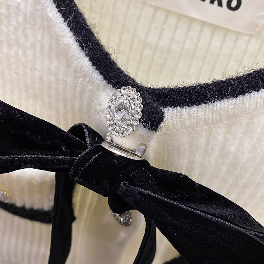 【outer】ラウンドネックニットカーディガンF8107