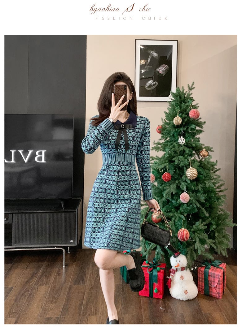 【dress】リボン付きワンピース　M25465