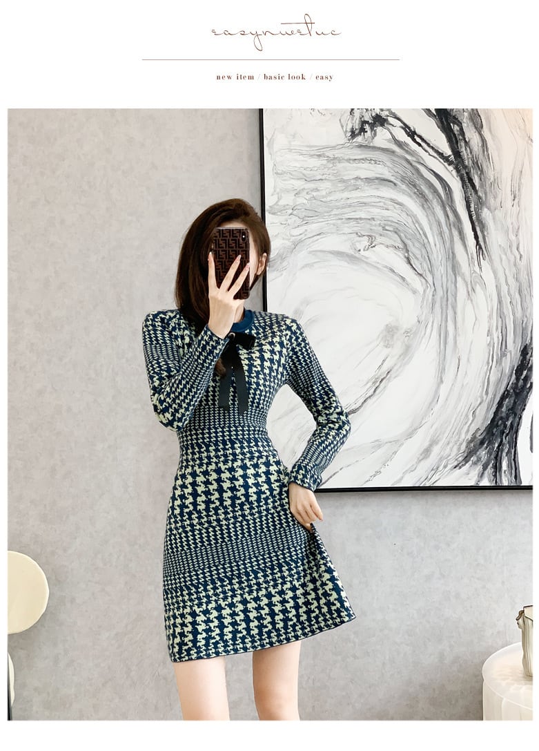 【dress】ジャカードワンピース　M25510