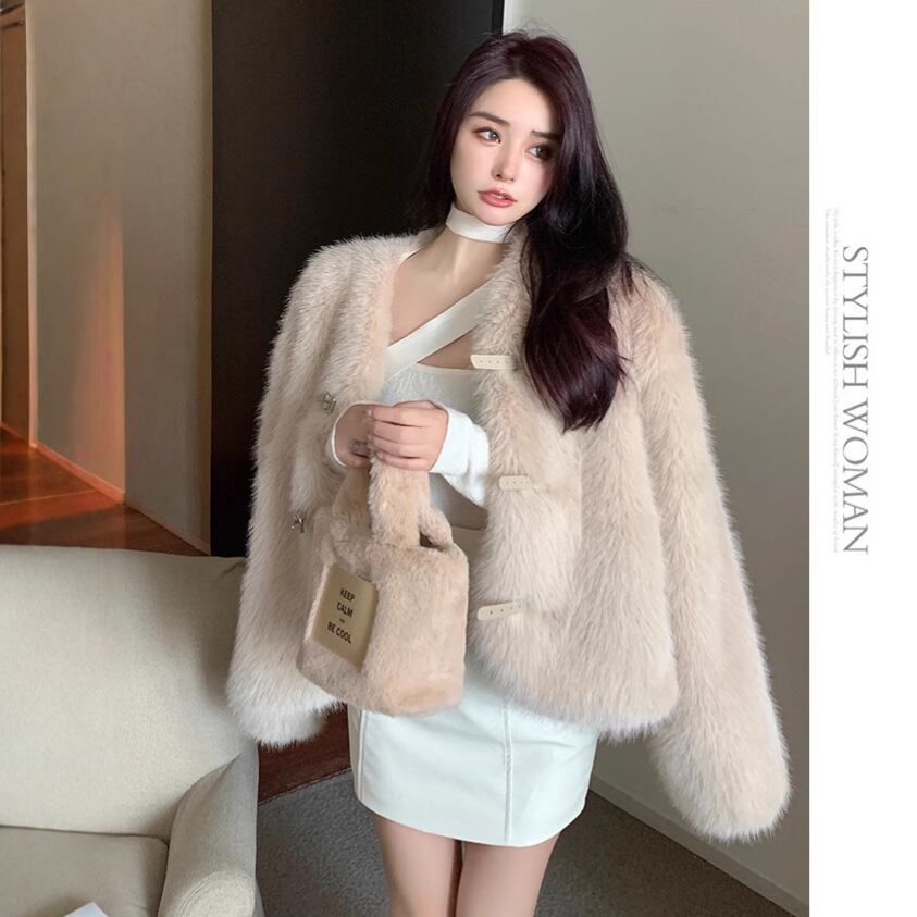 【outer】ファーショートコート　M27343
