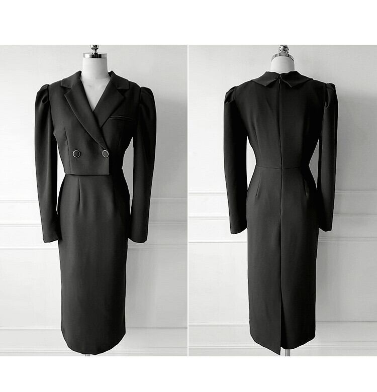 【dress】切り替えOL、通勤ワンピース　M29553