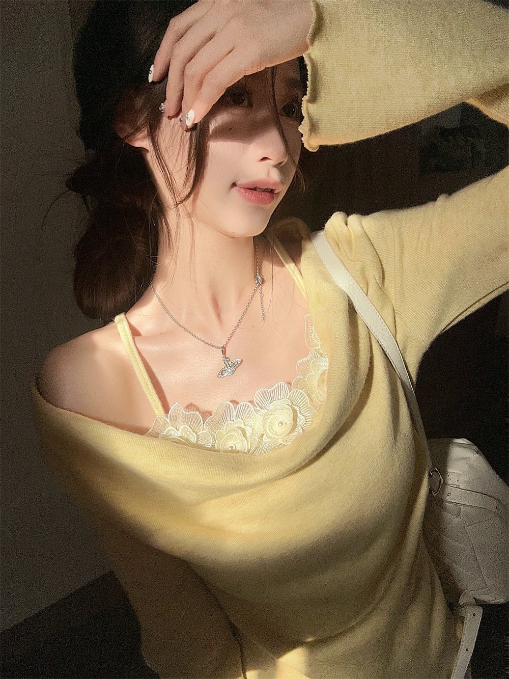 【tops】立体フラワーニットトップス　M27674