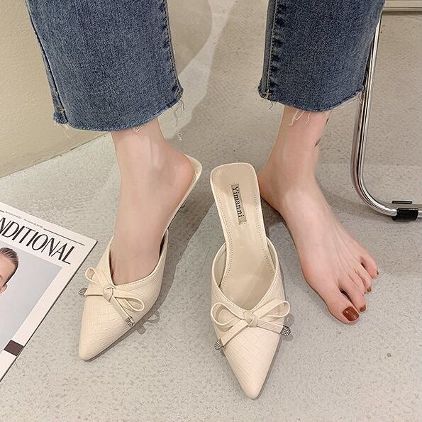 【shoes】好感度満載！3色履きやすい合わせやすい蝶々結びサンダル