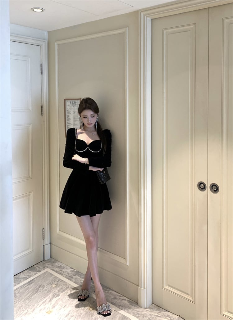 【dress】ビジューデートワンピース　M27806