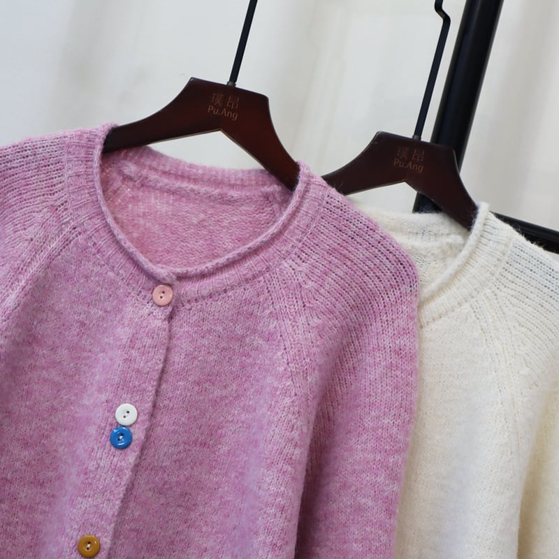 【outer】クルーネックニットカーデ　M25570