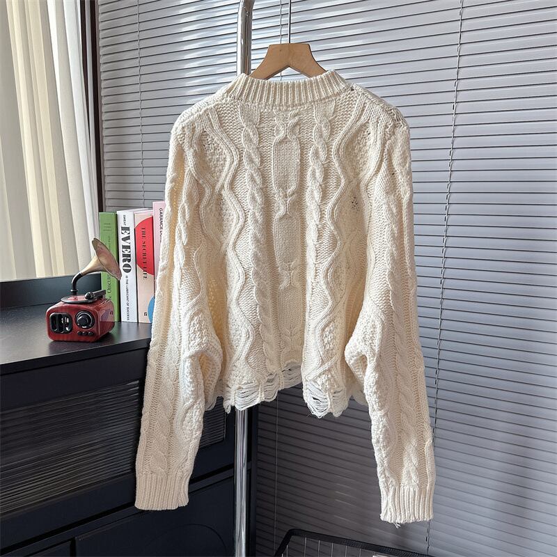 【tops】クルーネックニットセーター　M19064
