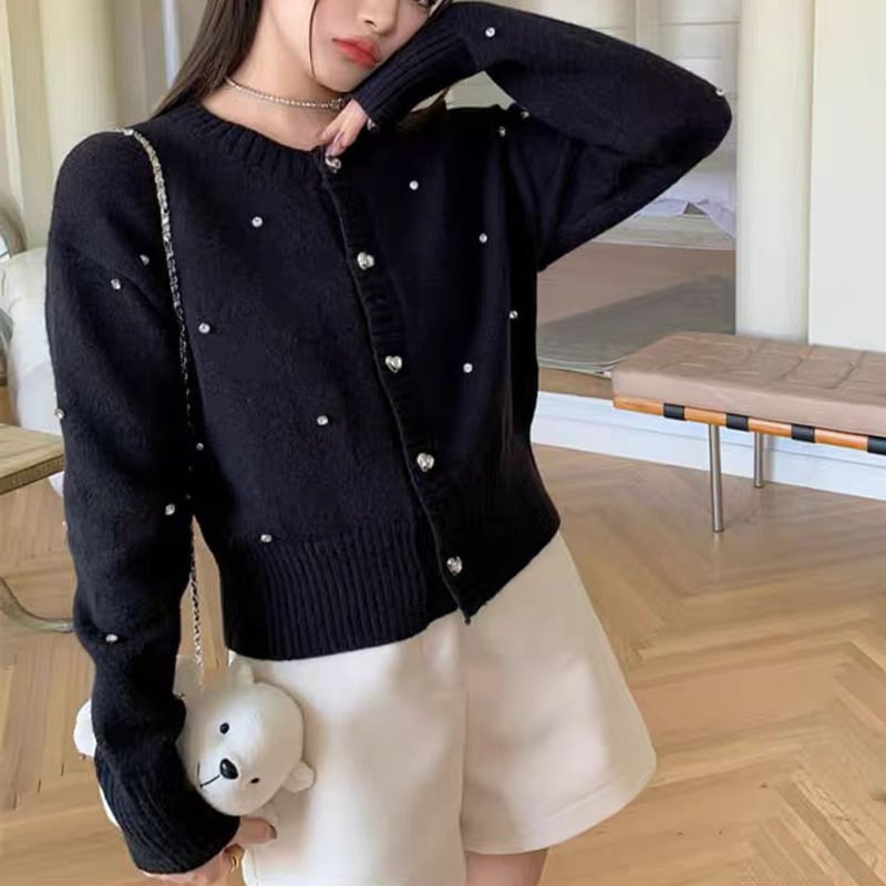 【outer】ビジューニットカーデ　M26285