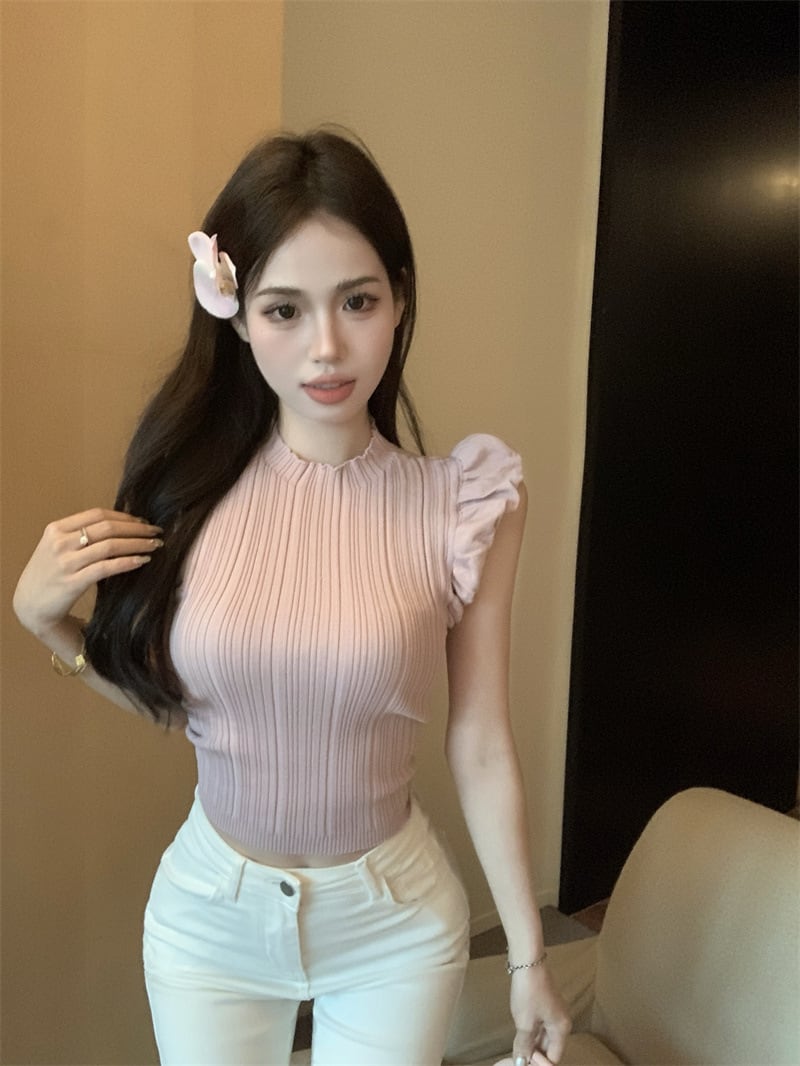 【tops】ノースリーブニットトップスG20270